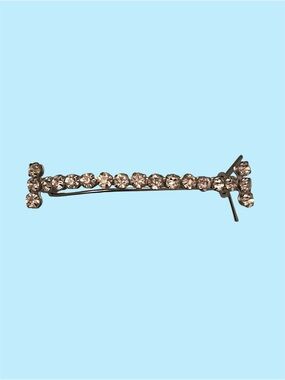 Crystal Rhinestone Barrette Hair Clip - Clear/Silver